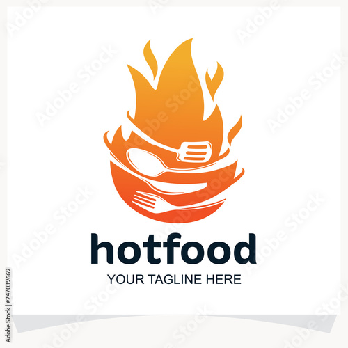 Hot Food Logo Design Template Inspiration Stock Vector Adobe Stock 6367