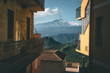 Fototapeta Uliczki - Amazing landscape of Volcano Etna Sicily, most beautiful mountain in the world