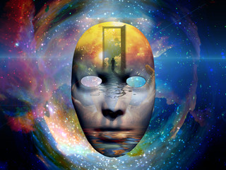 Wall Mural - mask in universe