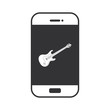 Gitarre auf Smartphone Display