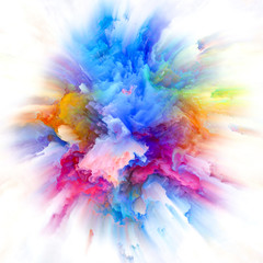 Wall Mural - Globalization of Colorful Paint Splash Explosion