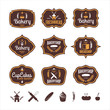 © Choi - Collection of vintage retro bakery logo badges and labels