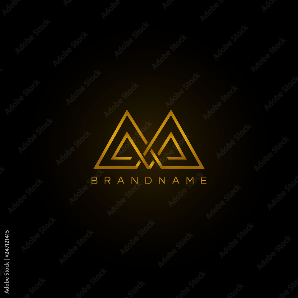 Abstract letter AA . Luxury logo design template. Vector letter logo ...