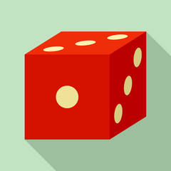 Sticker - Blood dice icon. Flat illustration of blood dice vector icon for web design