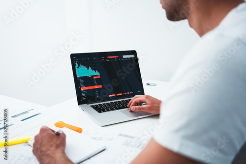 Creative Building Designer Working With Drawing Plan And Computer