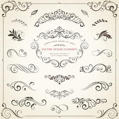 calligraphy swirls, swashes, ornate motifs and scrolls.