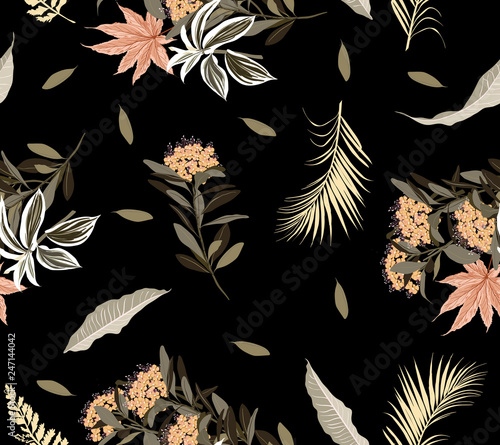 Beautiful sweet mood Summer wild forest full of blooming flower in many kind ...