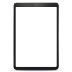 Wall Mural - black tablet computer with blank screen vector illustration