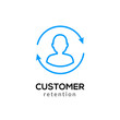 © kolonko - Customer retention vector icon. Client return business marketing. User consumer care