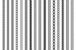 © Yevhenii - Set of chain and rope brushes. Seamless nautical ropes and chains isolated on background