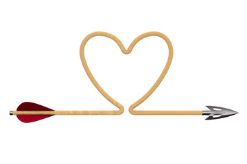 Wall Mural - arrow on white background. isolated 3d illustration