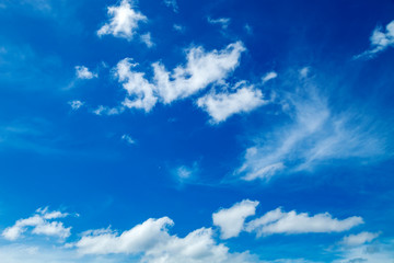 Blue sky and white clouds environment nature background