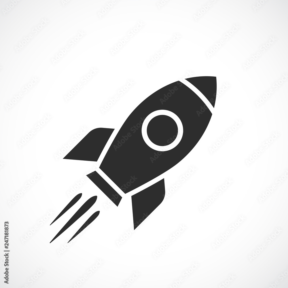 Space ship vector icon Stock Vector | Adobe Stock