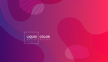 Liquid Gradient Colorful Geometric Background. 