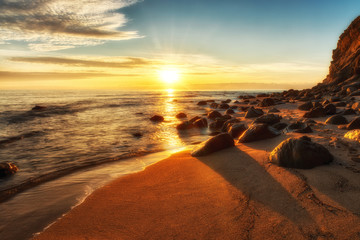 Sunrise over the beach