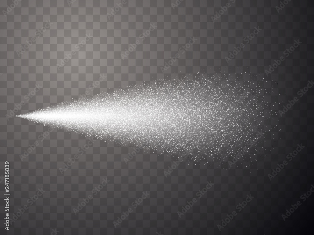 Spray effect isolated on transparent background.  Vector illustration  - obrazy, fototapety, plakaty 