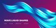 © ingara - Abstract Flow Background. Wave Fluid Shapes in Blue Color. Trendy Vector Illustration EPS10 for Your Creative Design. Beautiful Interweaving. Flow Poster with Liquid for Business Presentation, Banner.