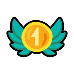 winner award cartoon color illustration