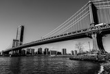 Fototapeta  - Manhattan Bridge and Hudson River