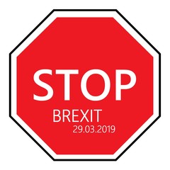 Sticker - Panneau stop Brexit