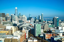 Aerial Cityscape View Of San Francisco, California, USA