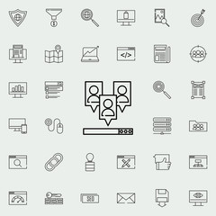 users web browser icon. seo and online marketing icons universal set for web and mobile