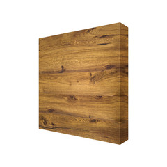 Poster - Perspective of Wooden wall isolated on white background. Wood board for interior design. ( Clipping path )