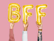 © Rawpixel.com - Hands holding BFF word in balloon letters