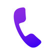 © radionastya - Phone icon. Solid Handset. Purple gradient