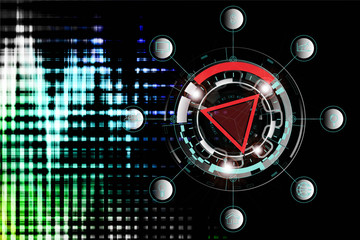 Wall Mural - abstract technology background hi-tech communication concept. sci-fi futuristic hud. illustration of