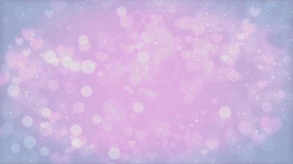 Wall Mural - romantic hearts bokeh background. seamless loop animation for valentines day or mothers day holiday.