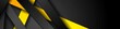 Bright yellow and black stripes abstract tech banner