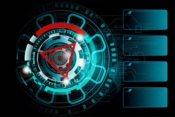 Wall Mural - abstract technology background hi-tech communication concept. sci-fi futuristic hud. illustration of