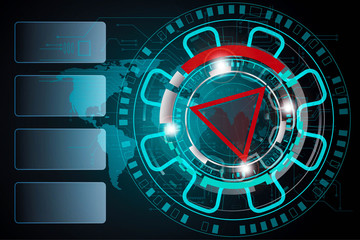 Wall Mural - abstract technology background hi-tech communication concept. sci-fi futuristic hud. illustration of