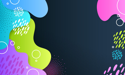 Wall Mural - Vector blobs abstract background. Colorful liquid shapes.