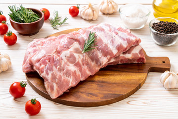 Canvas Print - Fresh raw pork ribs