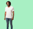 © Asier - Handsome african american cheerful and with a big smile, confident, friendly and sincere, expressing positivity and success