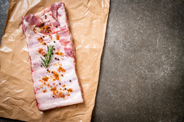 Canvas Print - Fresh raw pork ribs ready for roasting