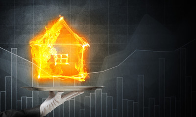 Wall Mural - Real estate rent and purchasing concepts.