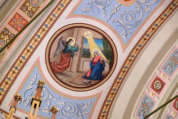  Annunciation of Mary, fresco in the church of Saint Matthew in Stitar, Croatia 