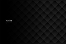 Abstract . Geometric Square Black Background ,light And Shadow. Vector.