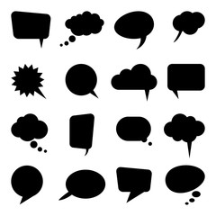 Wall Mural - different speech bubbles collection