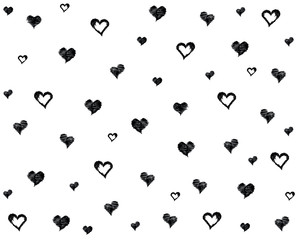 Wall Mural - Vector of hearts painted paint 