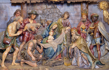 Nativity Scene, altarpiece in the church of Saint Matthew in Stitar, Croatia 