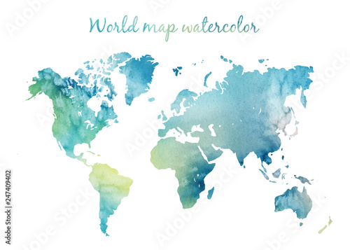 watercolor-world-map-in-vector-on-wight-background-illustration-in-vector