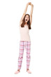 © 5second - Yawning girl in pajamas on white background