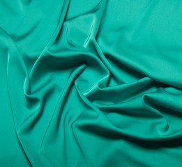 blue green silk fabric background