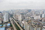 Fototapeta Na drzwi - Asian city aerial