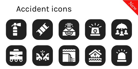 Canvas Print - accident icon set