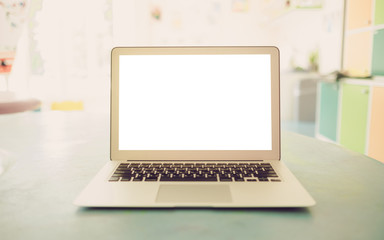 Wall Mural - laptop with blank screen